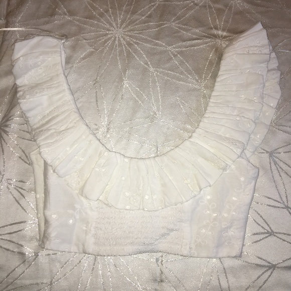 Zara White Lace Crop Top BNWT - Picture 2 of 3